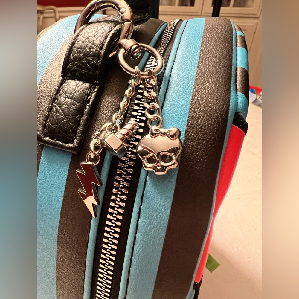 Monster High Frankie Stein Lightning Stripe Mini Backpack - Picture 2 of 13